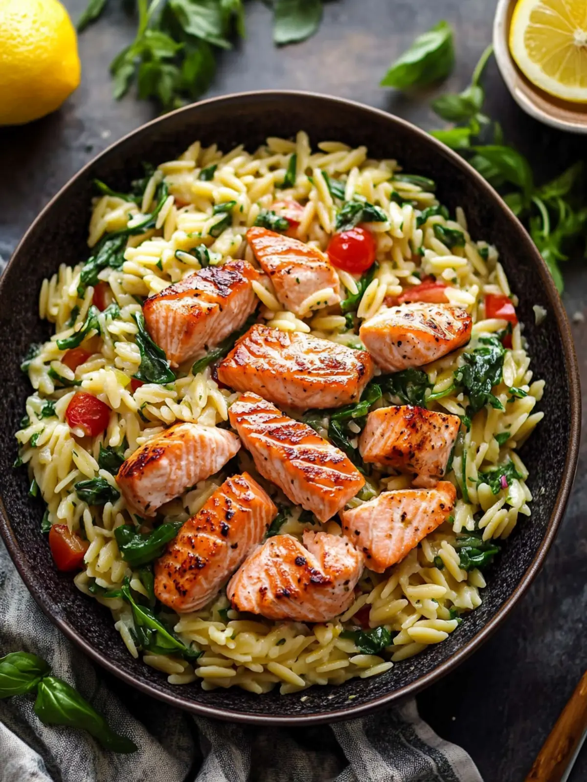 Creamy Salmon Orzo in 30 Minutes: A One-Pan Delight 4 Salmon Orzo