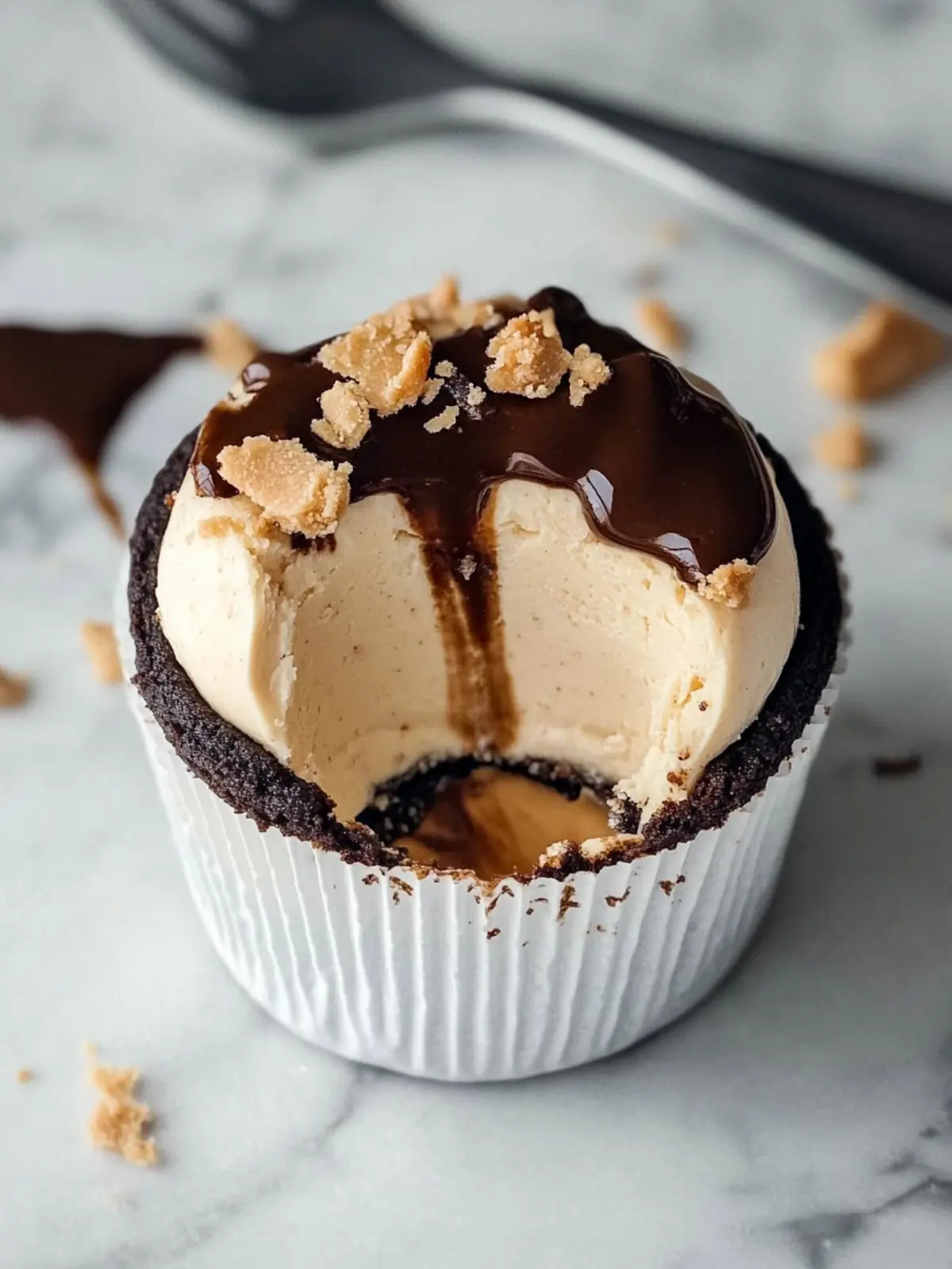 Peanut Butter Cookie Dough Cheesecake Cup - Indulge Guilt-Free 2 Peanut Butter Cookie Dough Cheesecake Cup (High-Protein, No-Bake Dessert)