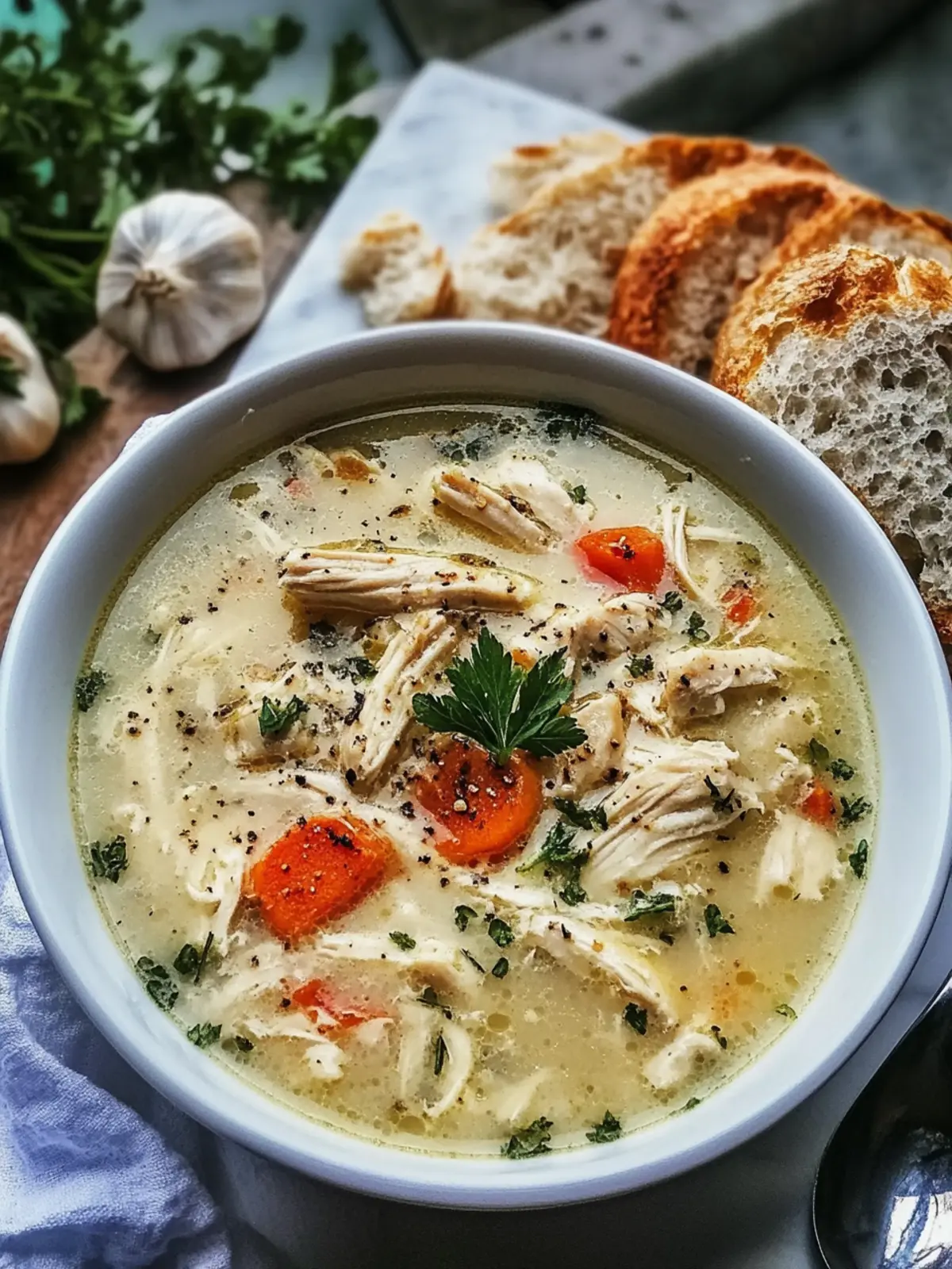 Creamy Garlic Parmesan Chicken Soup for Cozy Nights 4 Garlic Parmesan Chicken Soup