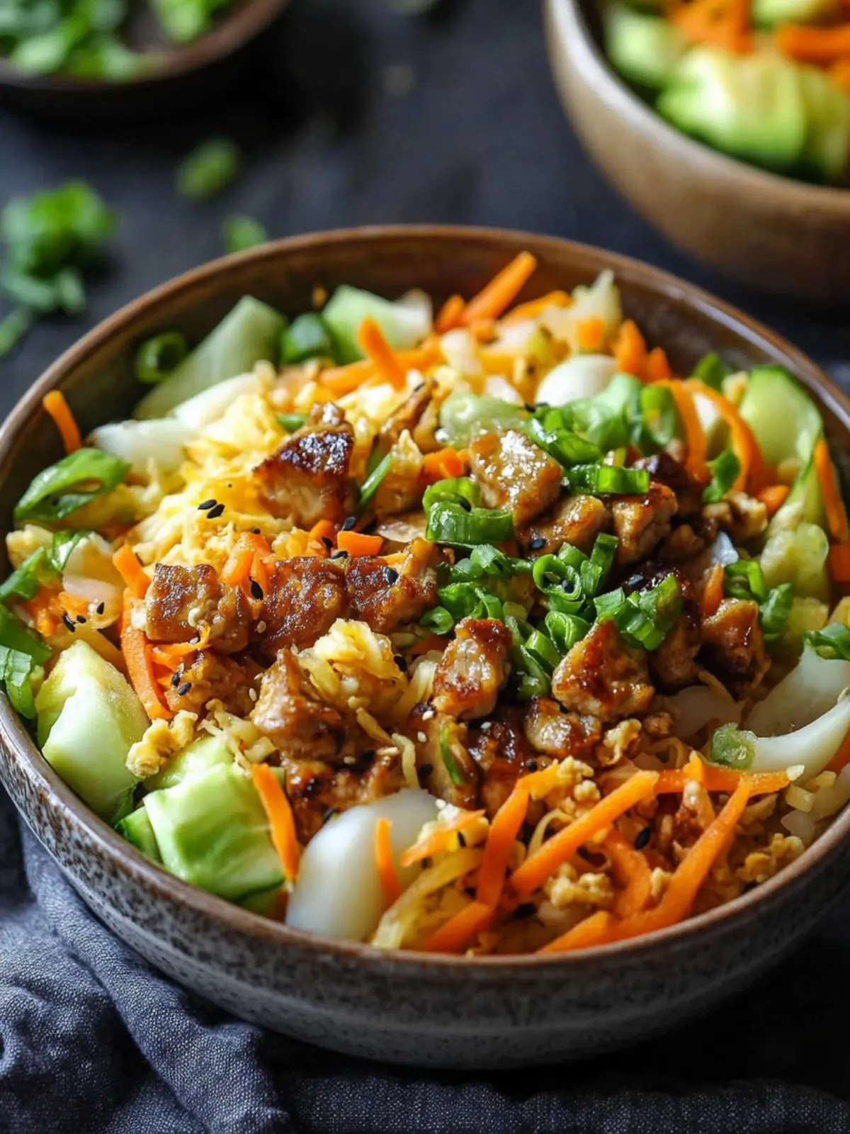 Savory Egg Roll in a Bowl: A Quick Keto Delight at Home 3 Egg Roll in a Bowl