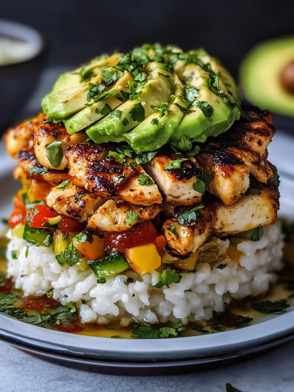 Honey Lime Chicken & Avocado Rice Stack: 30-Minute Delight 3 Honey Lime Chicken & Avocado Rice Stack (The Ultimate Fresh & Zesty Layered Feast)