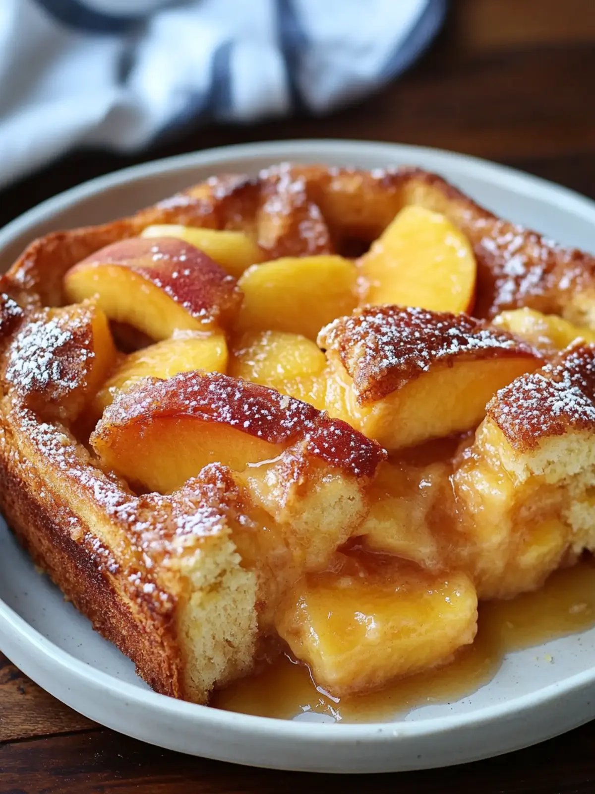 Peach Cobbler French Toast Bake: A Sweet Morning Delight 3 Peach Cobbler French Toast Bake