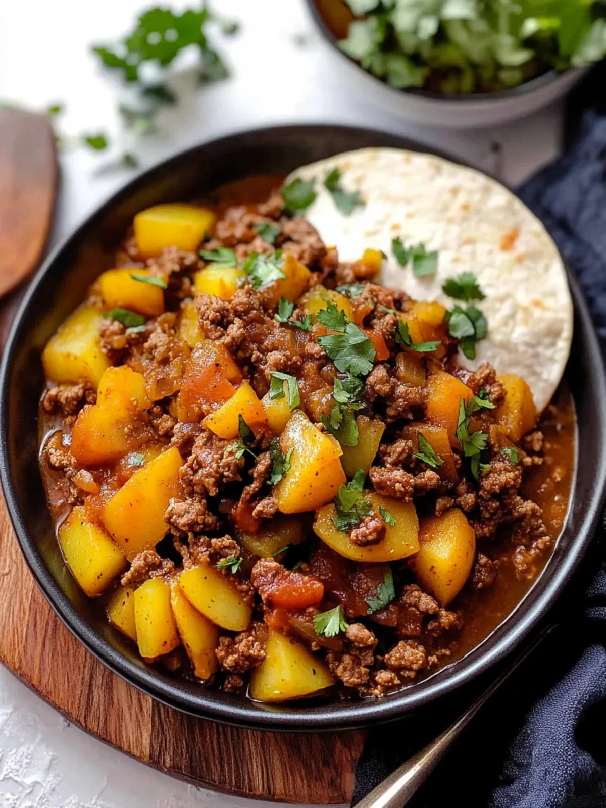 Savor Mexican Picadillo: Flavorful Beef & Potato Skillet Delight 3 Mexican Picadillo (Beef & Potato)