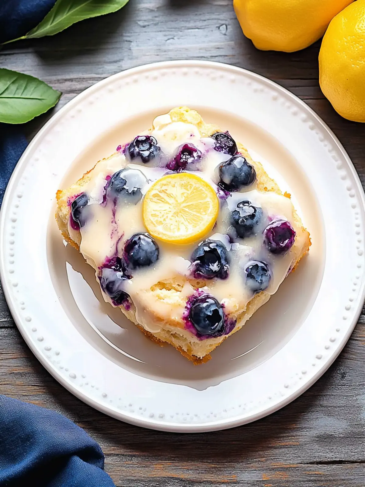 Indulge in Blueberry Butter Swim Biscuits with Lemon Glaze 2 Blueberry Butter Swim Biscuits with Lemon Glaze