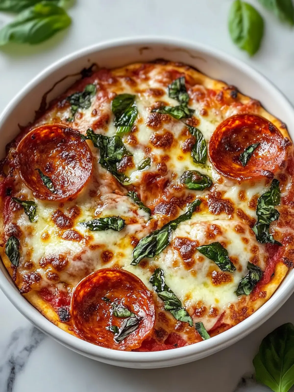 Low-Carb Crustless Pizza Bowl: A Cheesy Family Favorite 2 Low-Carb Crustless Pizza Bowl