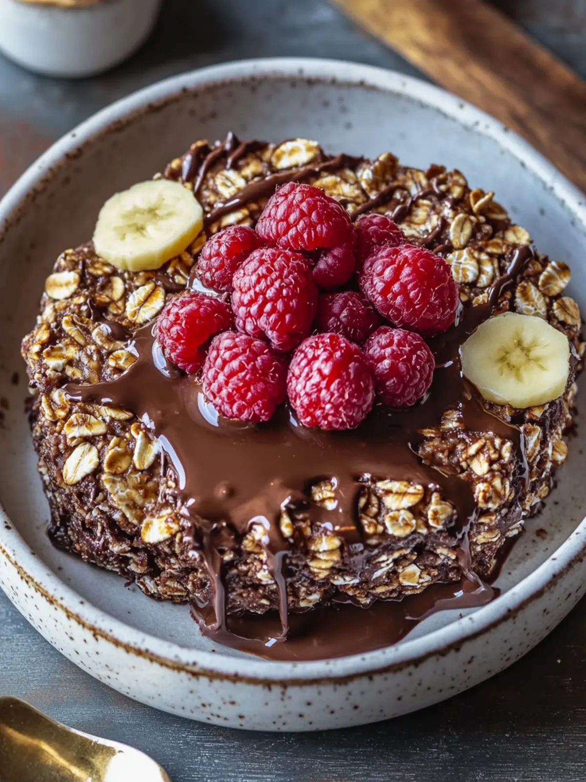 Fudgy Chocolate Baked Oats for a Guilt-Free Chocolate Fix 4 Fudgy Chocolate Baked Oats