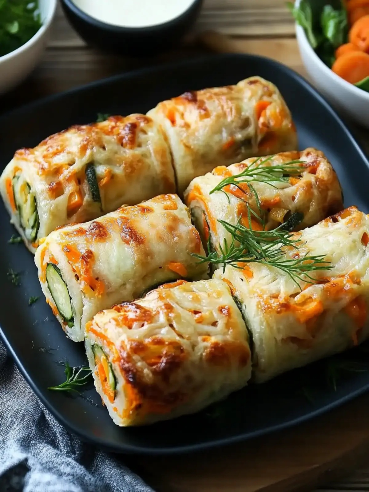 Cheesy Baked Vegetable Rolls Loaded with Flavor and Veggies 4 Cheesy Baked Vegetable Rolls