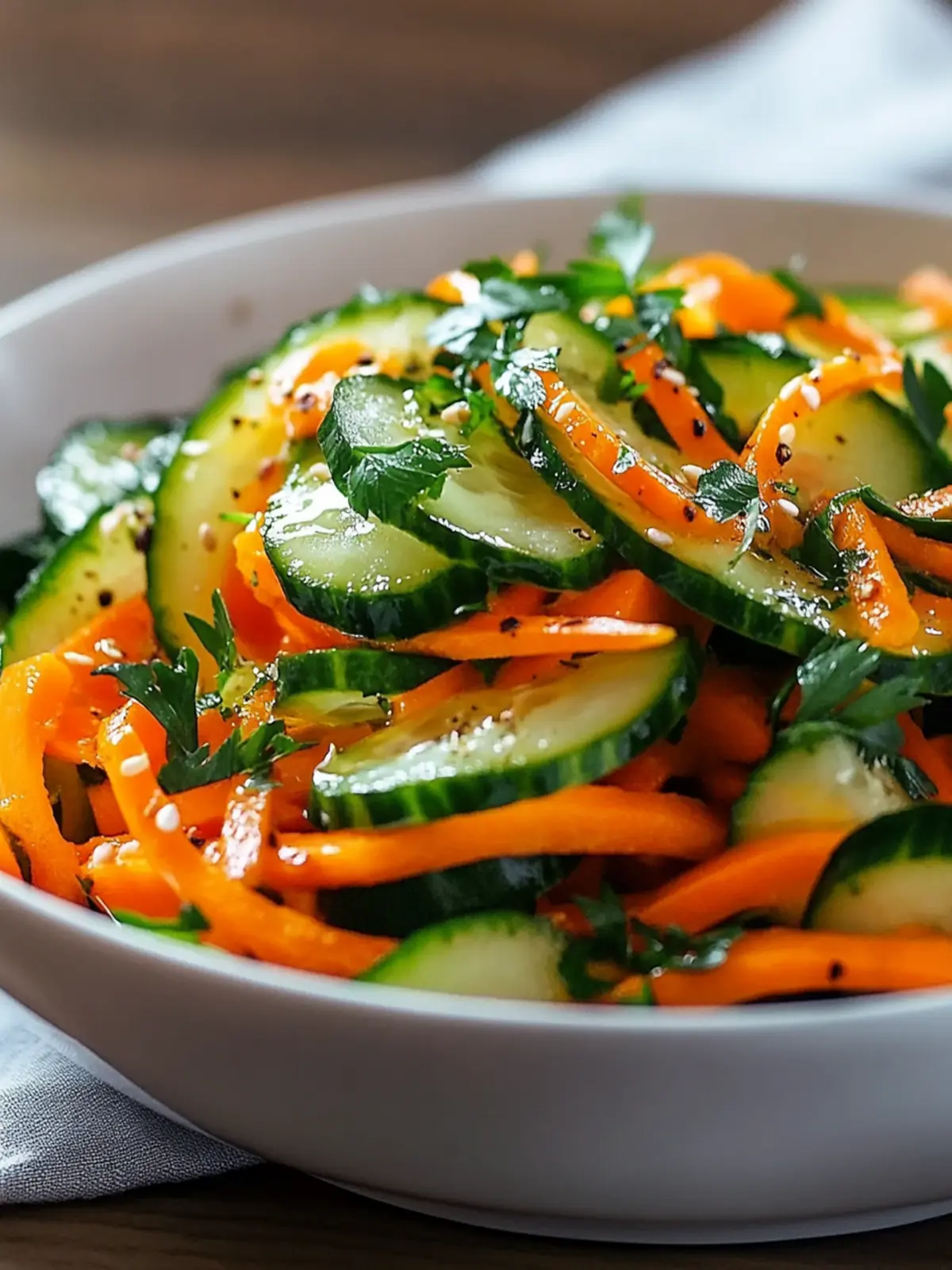 Cucumber Carrot Salad in 15 Minutes for a Big Crunch Delight 3 Cucumber Carrot Salad (15 Minutes, Big Crunch!)