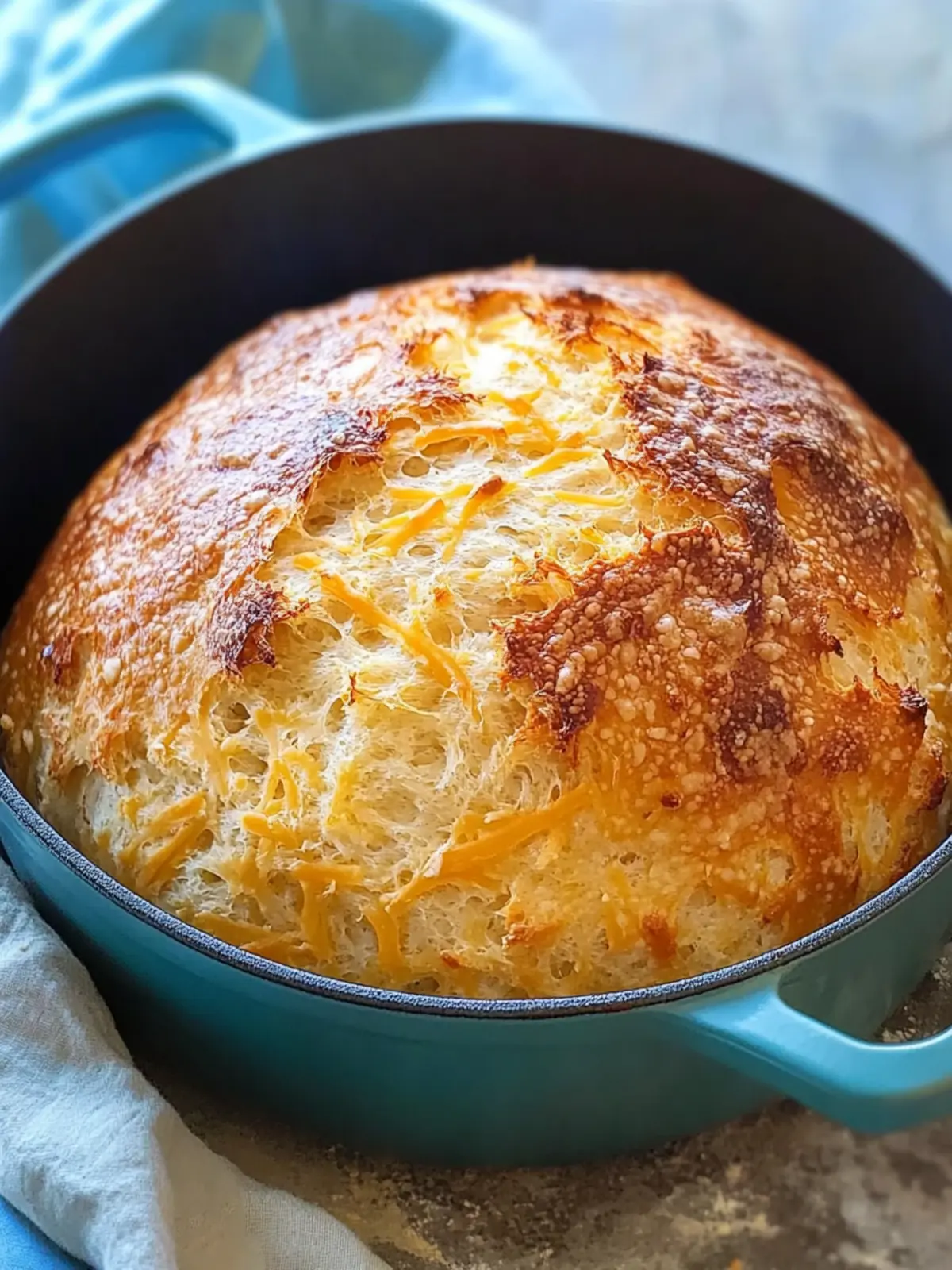 No Knead Cheddar Bread in the Dutch Oven: Effortless and Delicious 5 No Knead Cheddar Bread in the Dutch Oven: Easy Dutch Oven Pot Bread Recipe