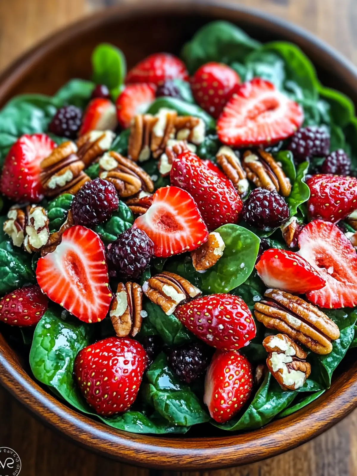 Fresh Spinach Strawberry Salad with Pecans: A Delightful Boost 2 Spinach Strawberry Salad with Pecans