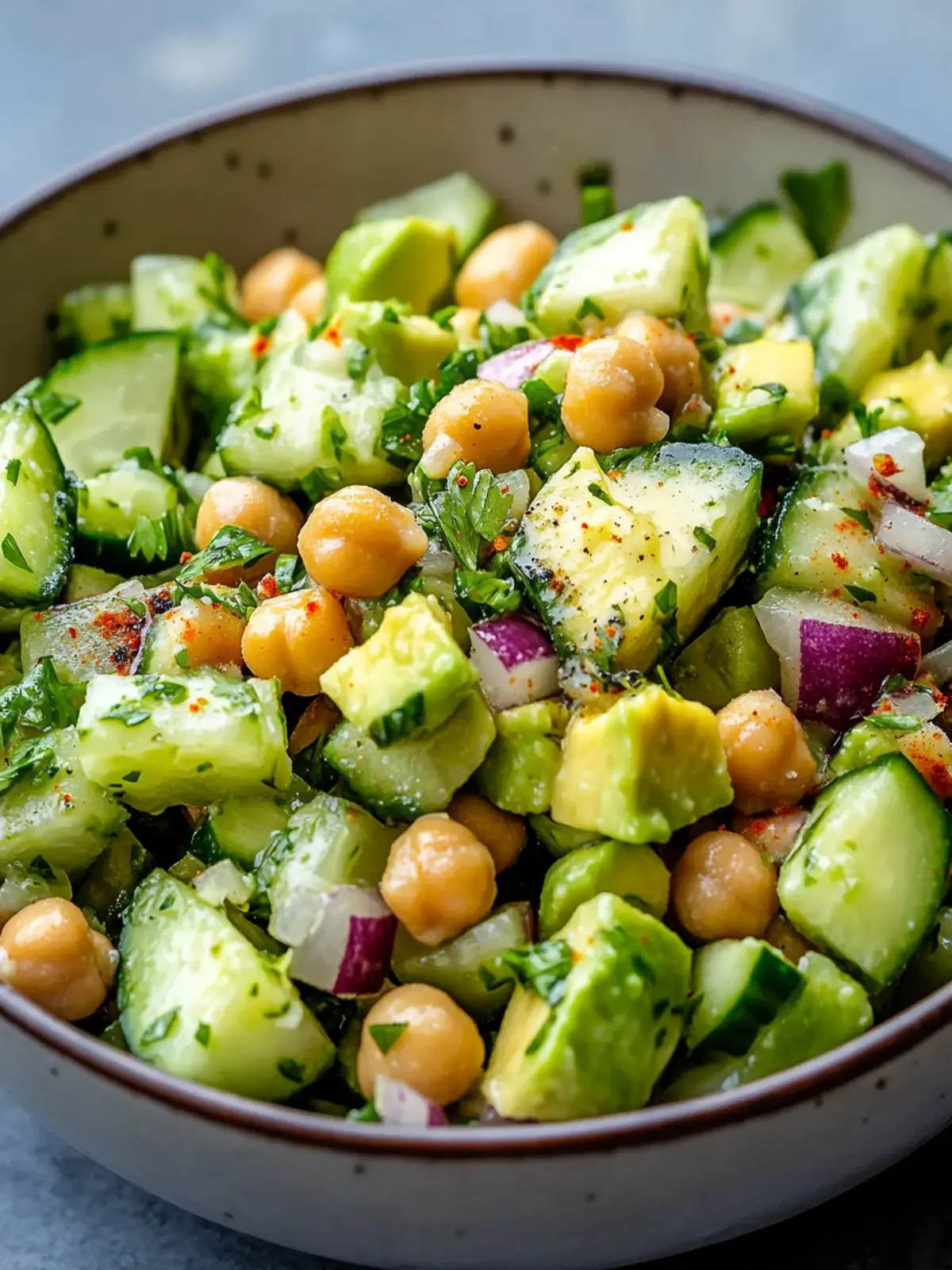 Chickpea Avocado Cucumber Salad with Zesty Lemon Dressing Delight 4 Chickpea Avocado Cucumber Salad with Lemon Dressing