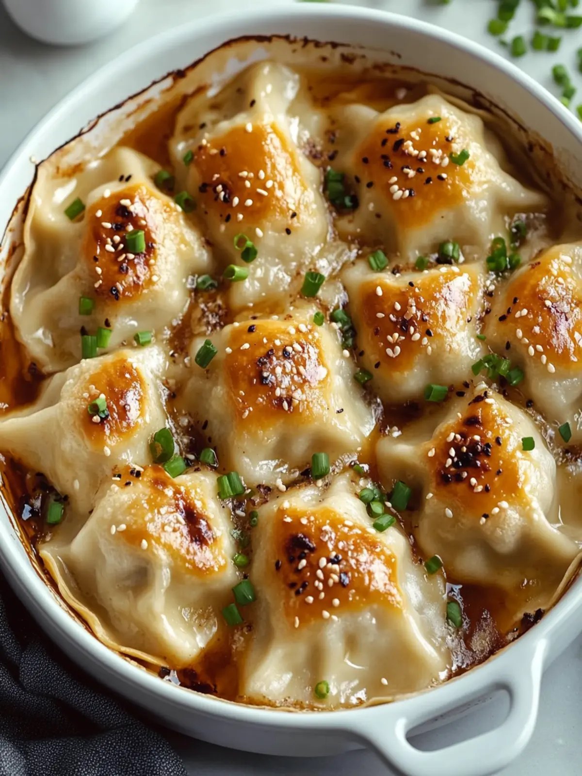 One Pan Dumpling Bake for a Delightfully Easy Dinner 2 One Pan Dumpling Bake for the Easiest Weeknight Dinner