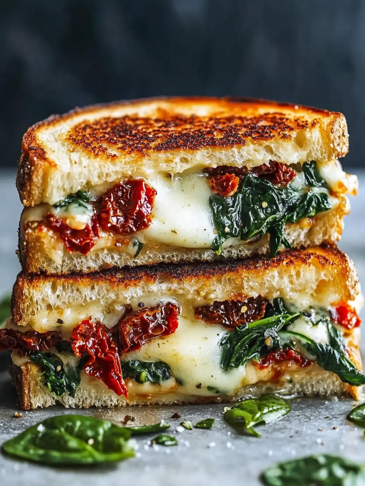 Delicious Sun-Dried Tomato, Spinach, and Ricotta Grilled Cheese Recipe 4 Sun-Dried Tomato, Spinach, and Ricotta Grilled Cheese Recipe