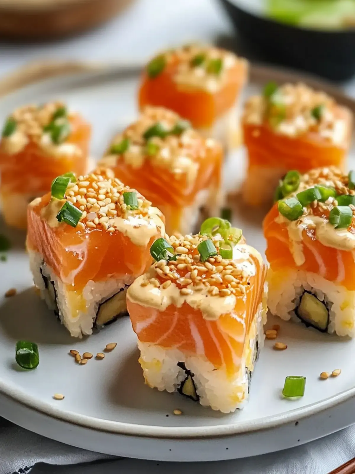 Oven-Baked Salmon Sushi Bites: Easy, Flavorful & Fun to Make 4 Oven-Baked Salmon Sushi Bites