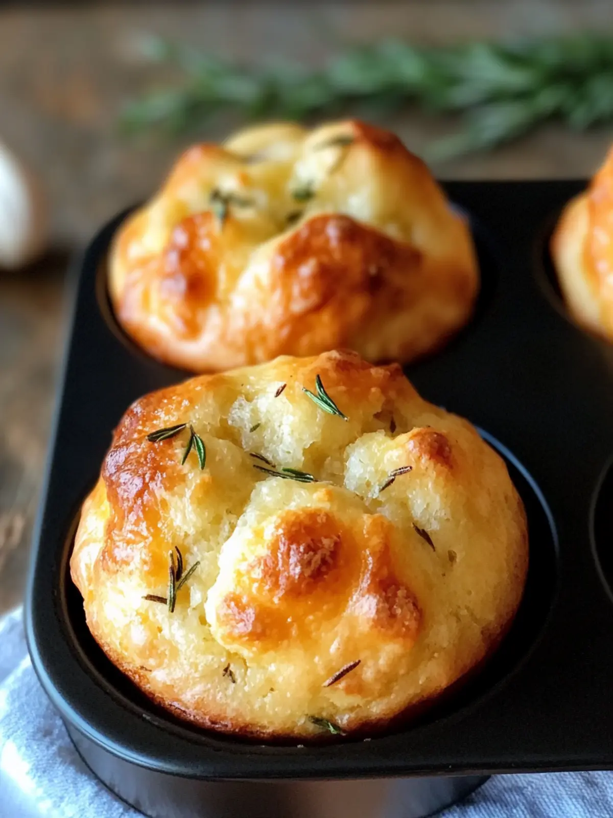 Savory Rosemary Garlic Focaccia Muffins for Easy Snacking 5 Rosemary Garlic Focaccia Muffins