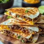 Savory Cheesy Ground Beef Quesadillas Recipe for Quick Dinner 7 Cheesy Ground Beef Quesadillas Recipe Quick 10-Minute Dinner Idea