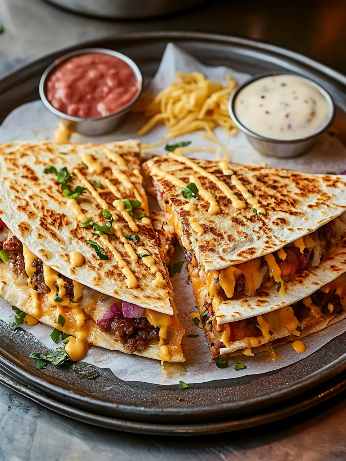 Smashburger Quesadillas: Quick, Cheesy Comfort Food Delight 3 Smashburger Quesadillas