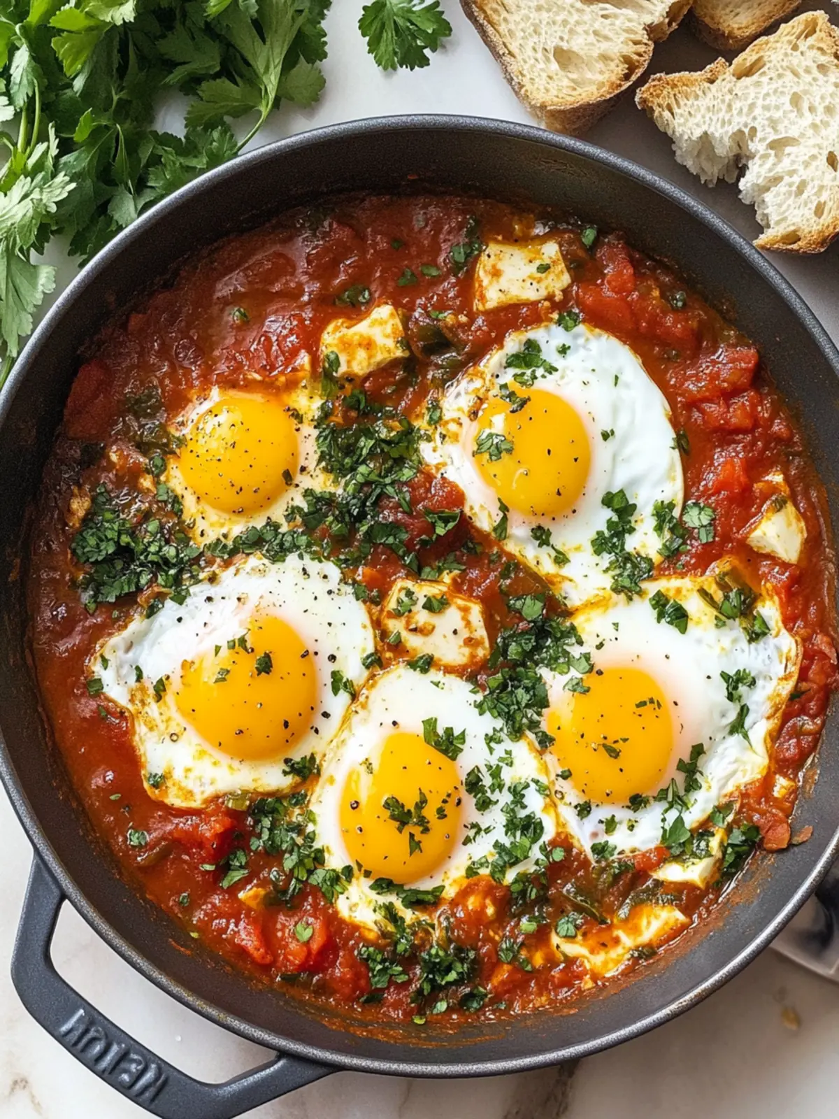 Savor This Easy Shakshuka Recipe for a Flavorful Breakfast Feast 3 Easy Shakshuka Recipe (Poached Eggs in Tomato Sauce