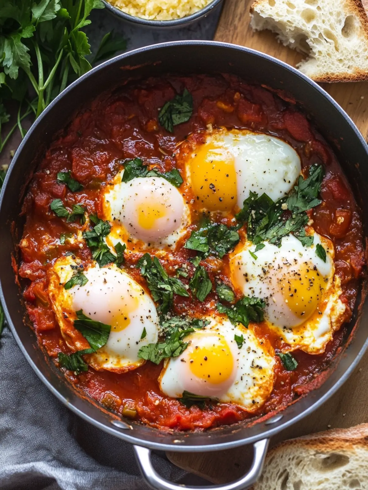 Savor This Easy Shakshuka Recipe for a Flavorful Breakfast Feast 4 Easy Shakshuka Recipe (Poached Eggs in Tomato Sauce