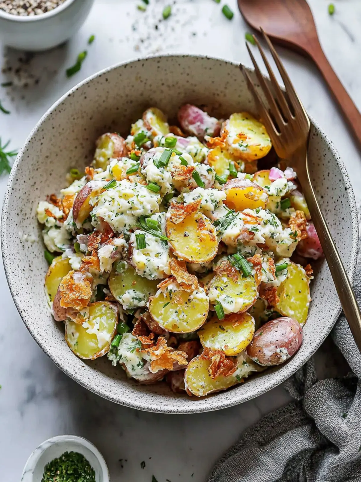Viral Crispy Smashed Potato Salad That Will Wow Your Taste Buds 4 Viral Crispy Smashed Potato Salad