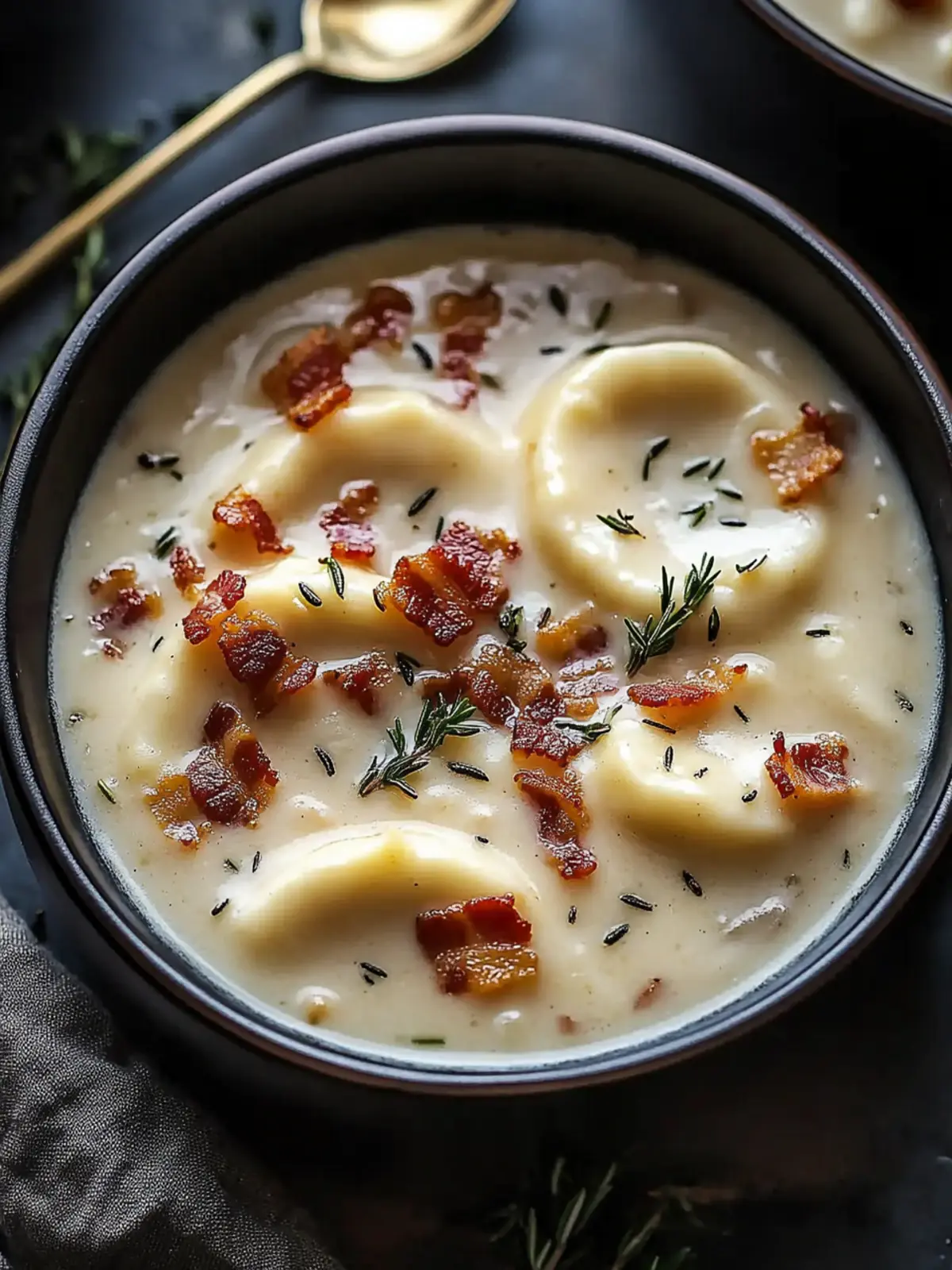 Comforting Creamy Pierogi Chicken Soup with Rosemary Bacon Bliss 4 Comforting Creamy Pierogi Chicken Soup with Rosemary Bacon Bliss
