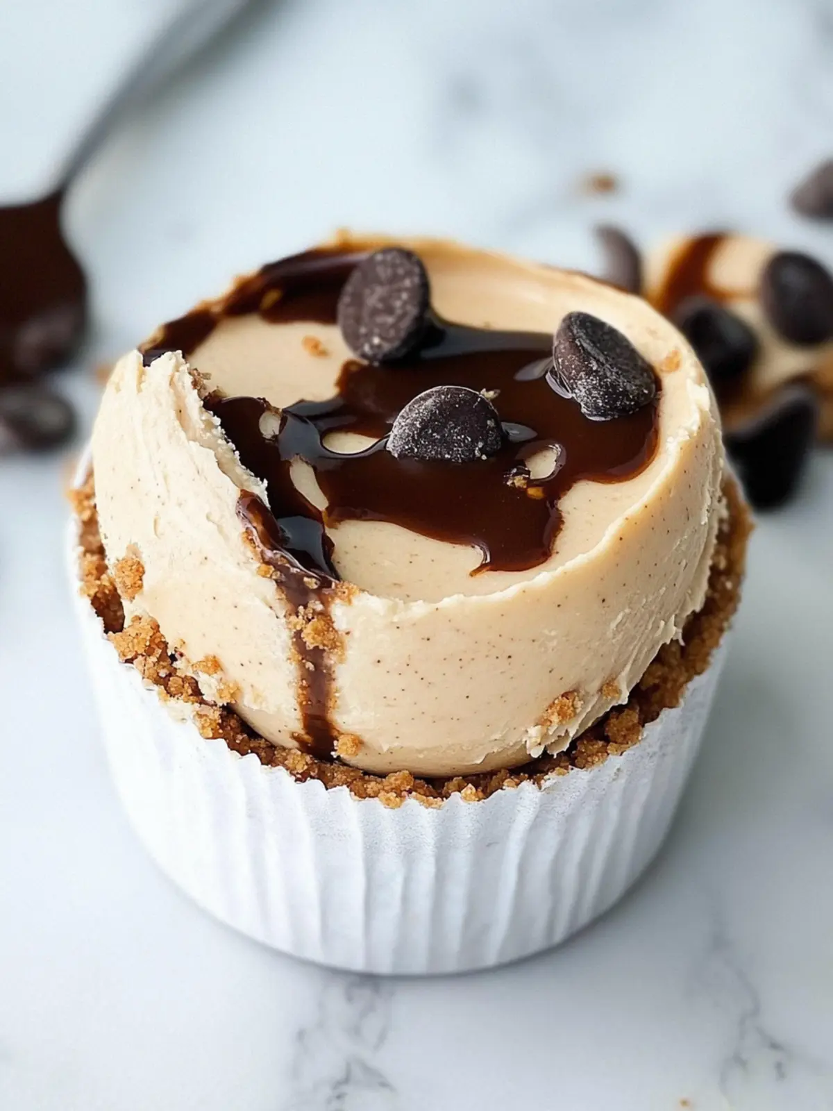 Peanut Butter Cookie Dough Cheesecake Cup - Indulge Guilt-Free 4 Peanut Butter Cookie Dough Cheesecake Cup (High-Protein, No-Bake Dessert)