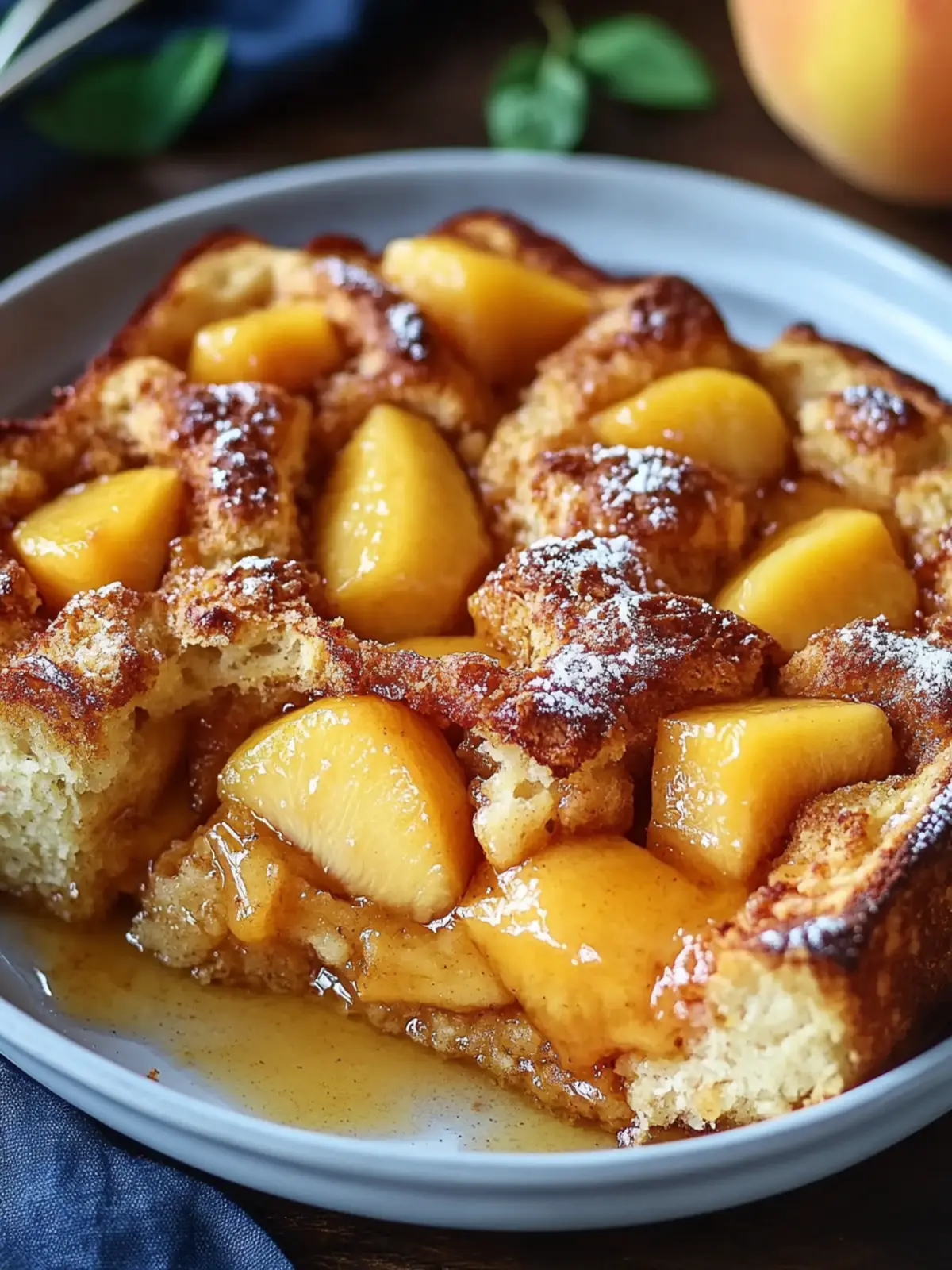 Peach Cobbler French Toast Bake: A Sweet Morning Delight 4 Peach Cobbler French Toast Bake