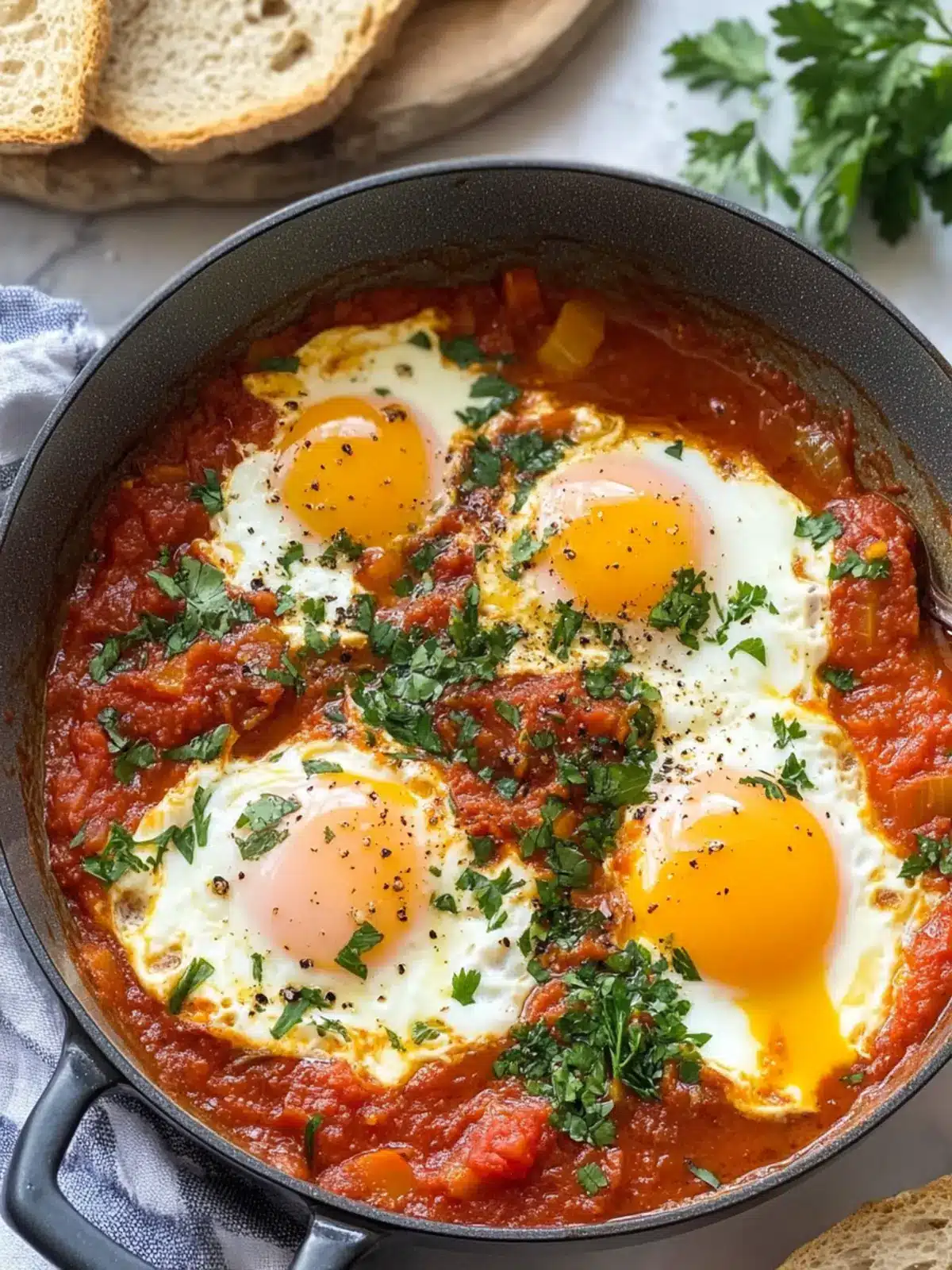 Savor This Easy Shakshuka Recipe for a Flavorful Breakfast Feast 2 Easy Shakshuka Recipe (Poached Eggs in Tomato Sauce