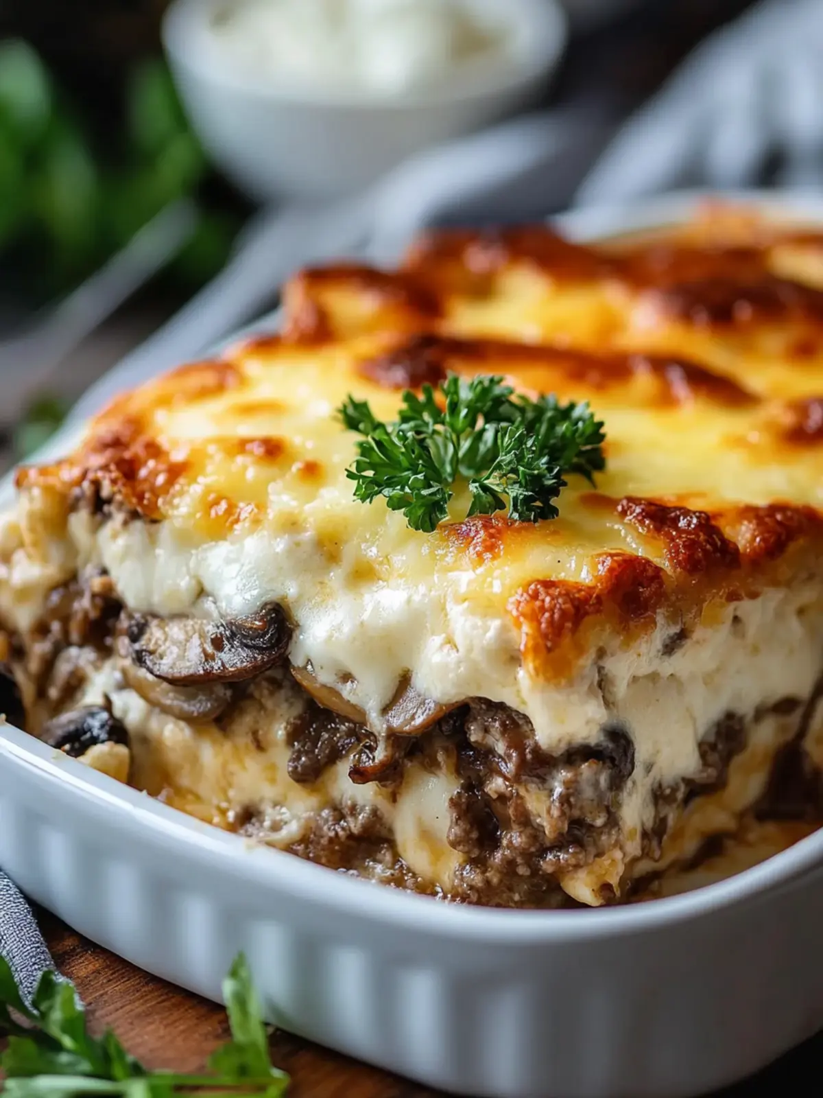 35-Minute Cottage Cheese Mushroom Swiss Burger Casserole Bliss 2 35-Minute Cottage Cheese Mushroom Swiss Burger Casserole Magic