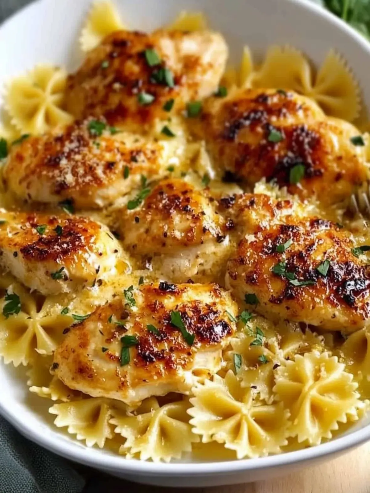 Garlic Butter Chicken with Bowtie Pasta: Family Dinner Winner 2 Garlic Butter Chicken with Bowtie Pasta