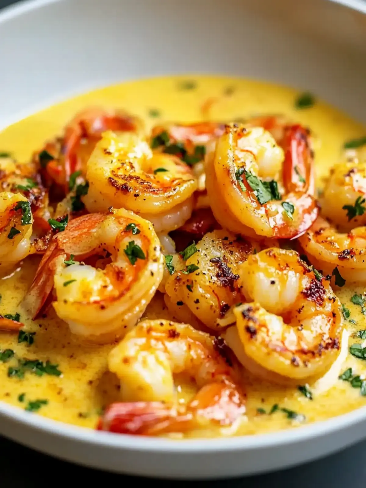 Sautéed Shrimp in Creamy Saffron Sauce: A Mediterranean Delight 4 Sautéed Shrimp in Creamy Saffron Sauce