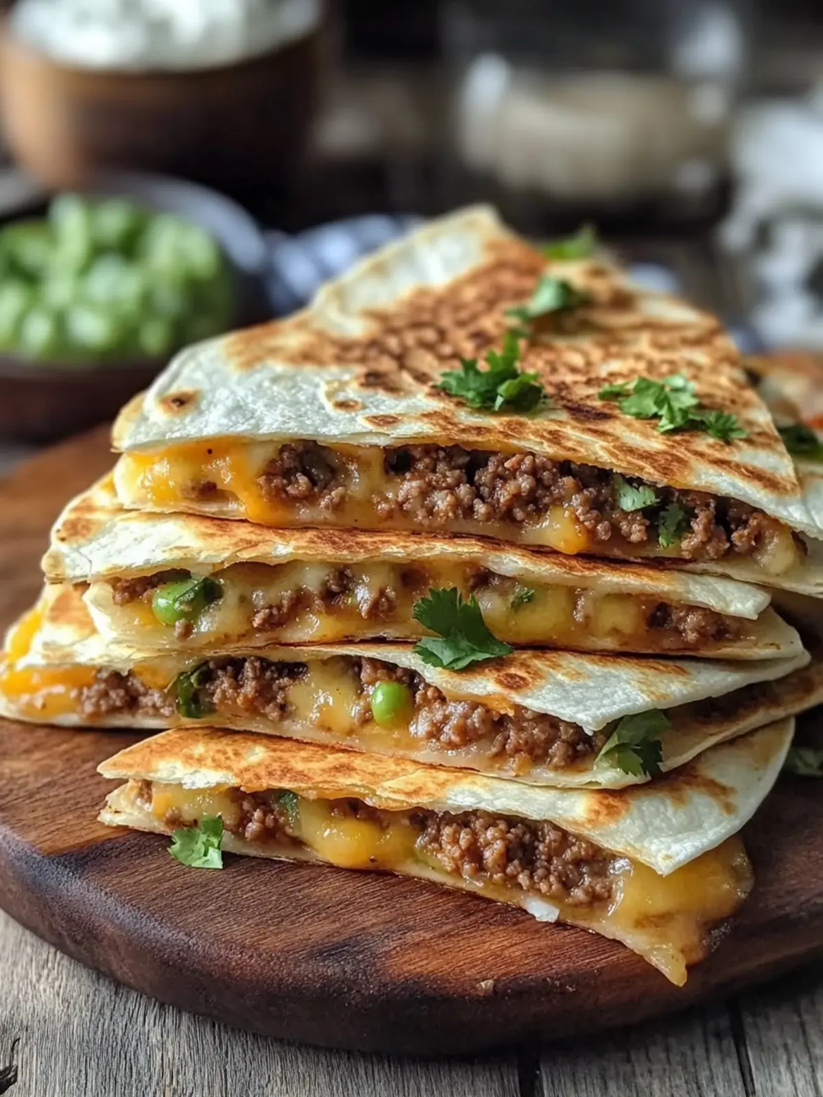 Savory Cheesy Ground Beef Quesadillas Recipe for Quick Dinner 3 Cheesy Ground Beef Quesadillas Recipe Quick 10-Minute Dinner Idea