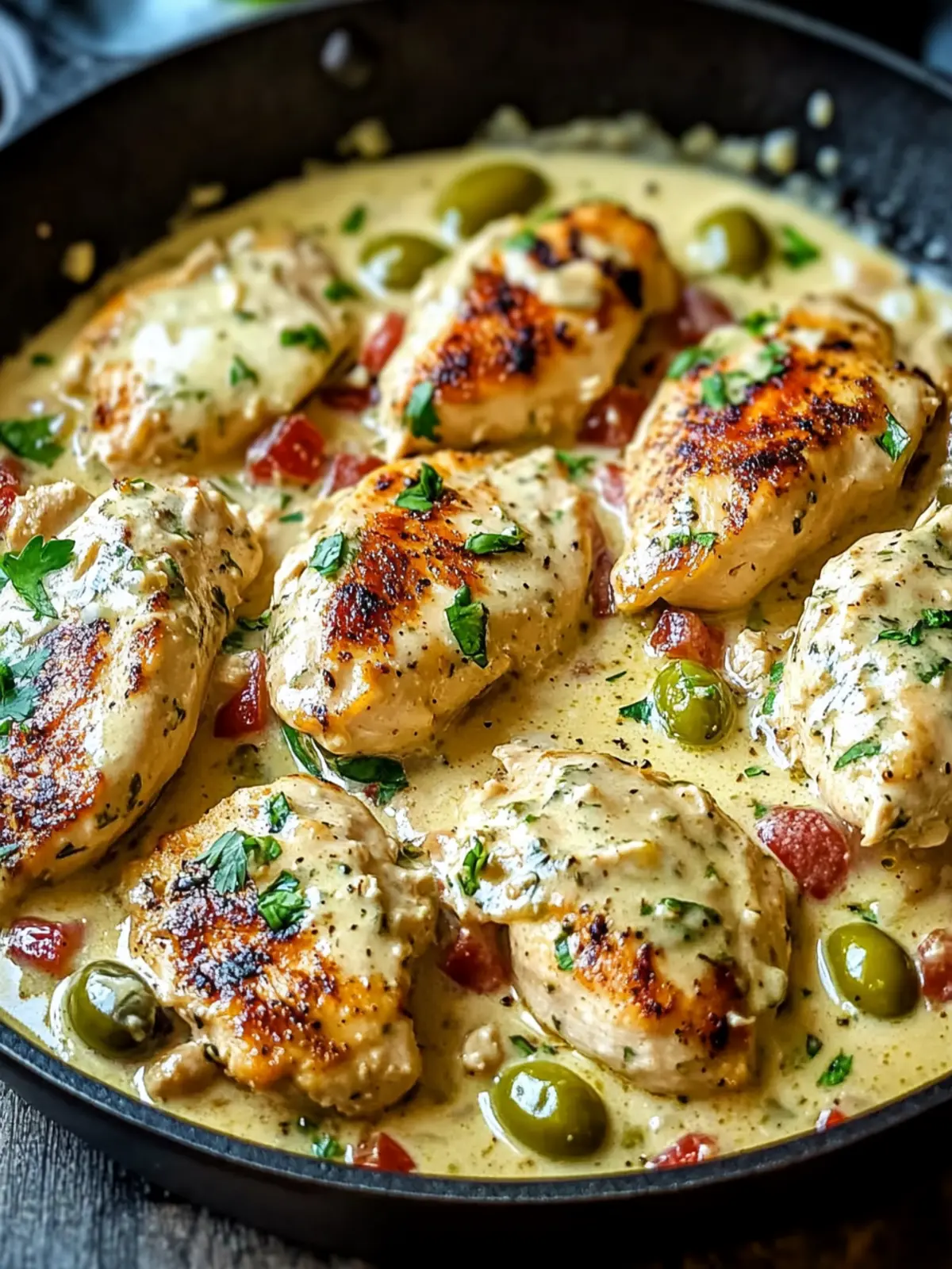 Creamy Pepperoncini Chicken Skillet Recipe – 30-Minute Wonder 4 Creamy Pepperoncini Chicken Skillet Recipe – Quick & Easy