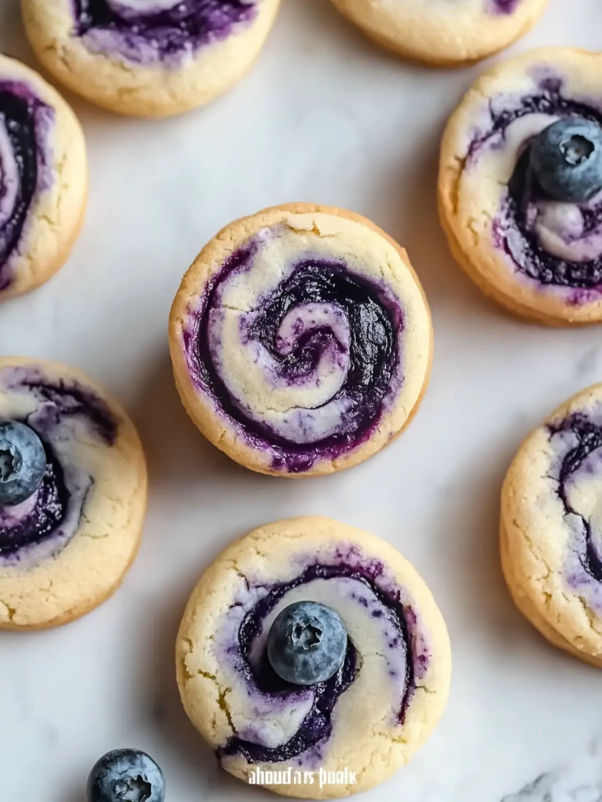 Blueberry Cheesecake Swirl Cookies