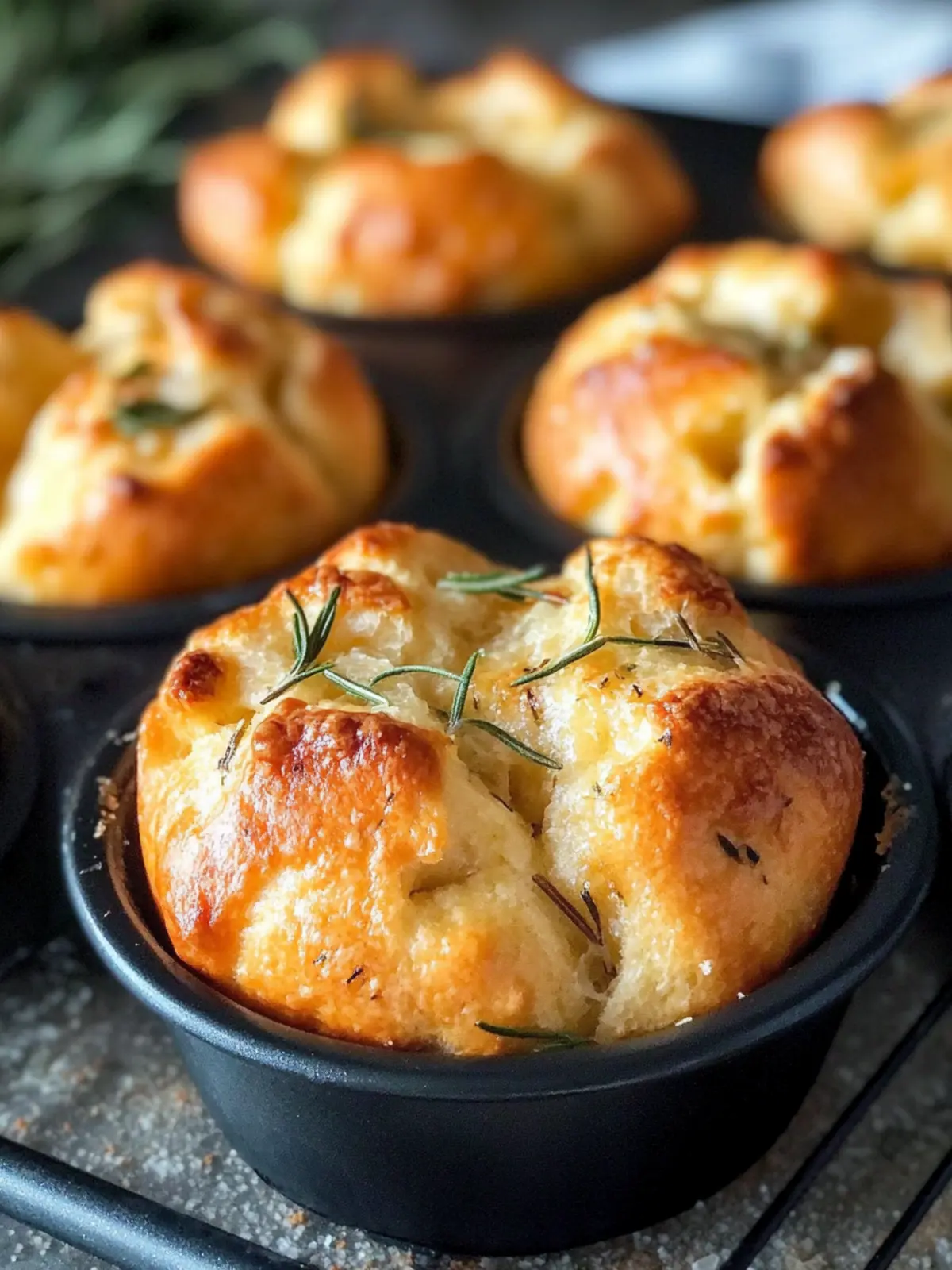 Irresistible Rosemary Garlic Focaccia Muffins You’ll Love 2 Rosemary Garlic Focaccia Muffins
