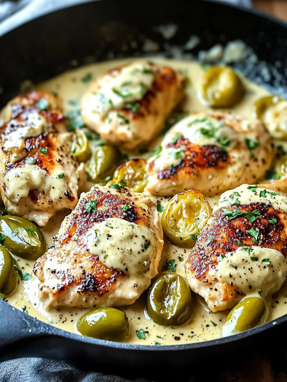 Creamy Pepperoncini Chicken Skillet Recipe – 30-Minute Wonder 3 Creamy Pepperoncini Chicken Skillet Recipe – Quick & Easy