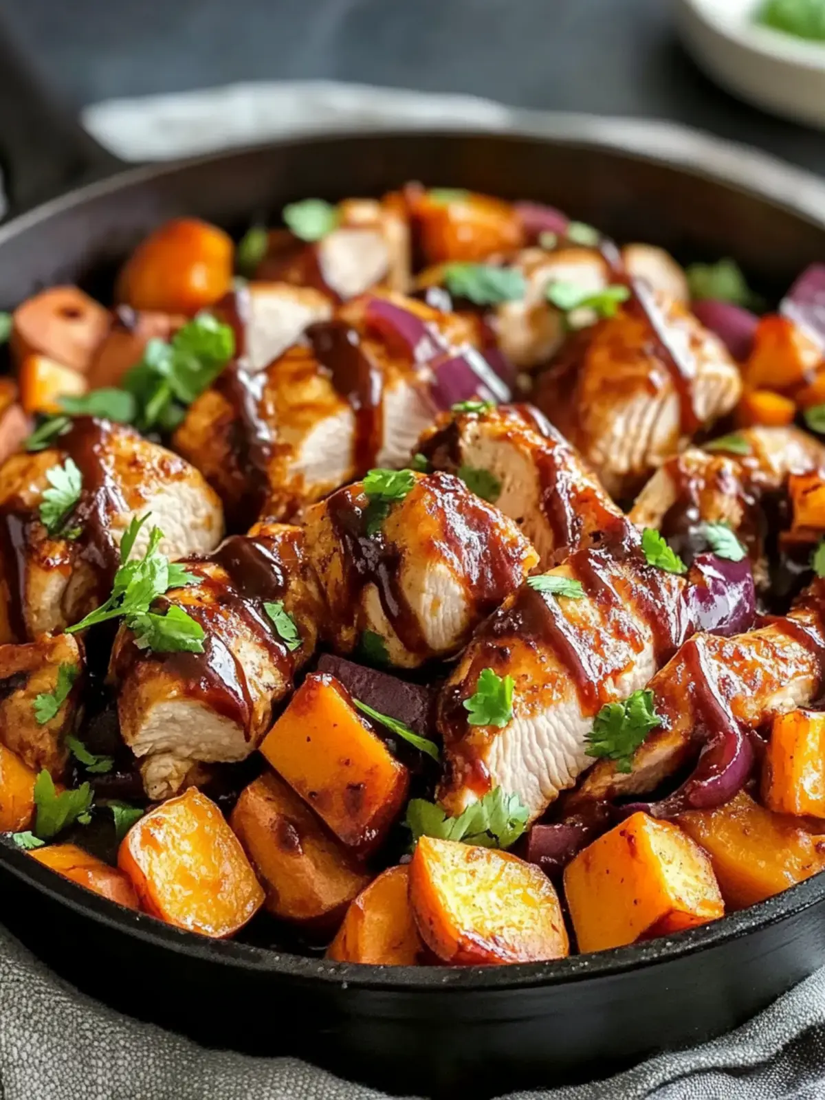 BBQ Chicken Sweet Potato Skillet – Your Easy One-Pan Wonder 4 BBQ Chicken Sweet Potato Skillet – Easy One-Pan Dinner