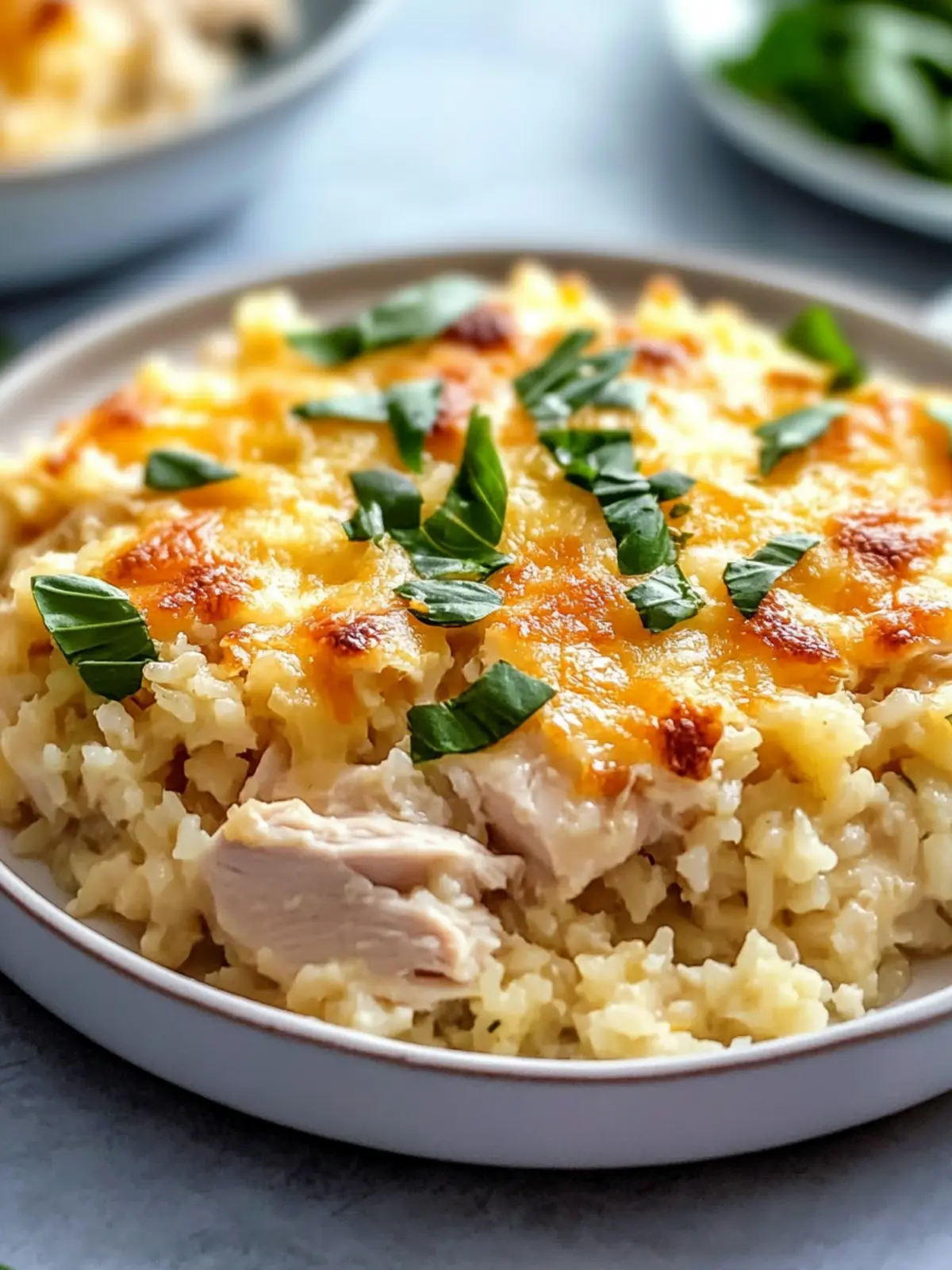 Healthy Chicken Cauliflower Rice Casserole