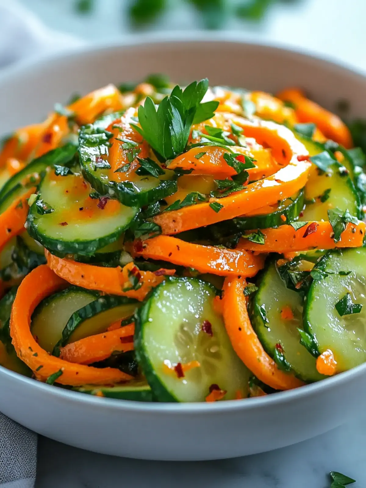 Cucumber Carrot Salad in 15 Minutes for a Big Crunch Delight 2 Cucumber Carrot Salad (15 Minutes, Big Crunch!)