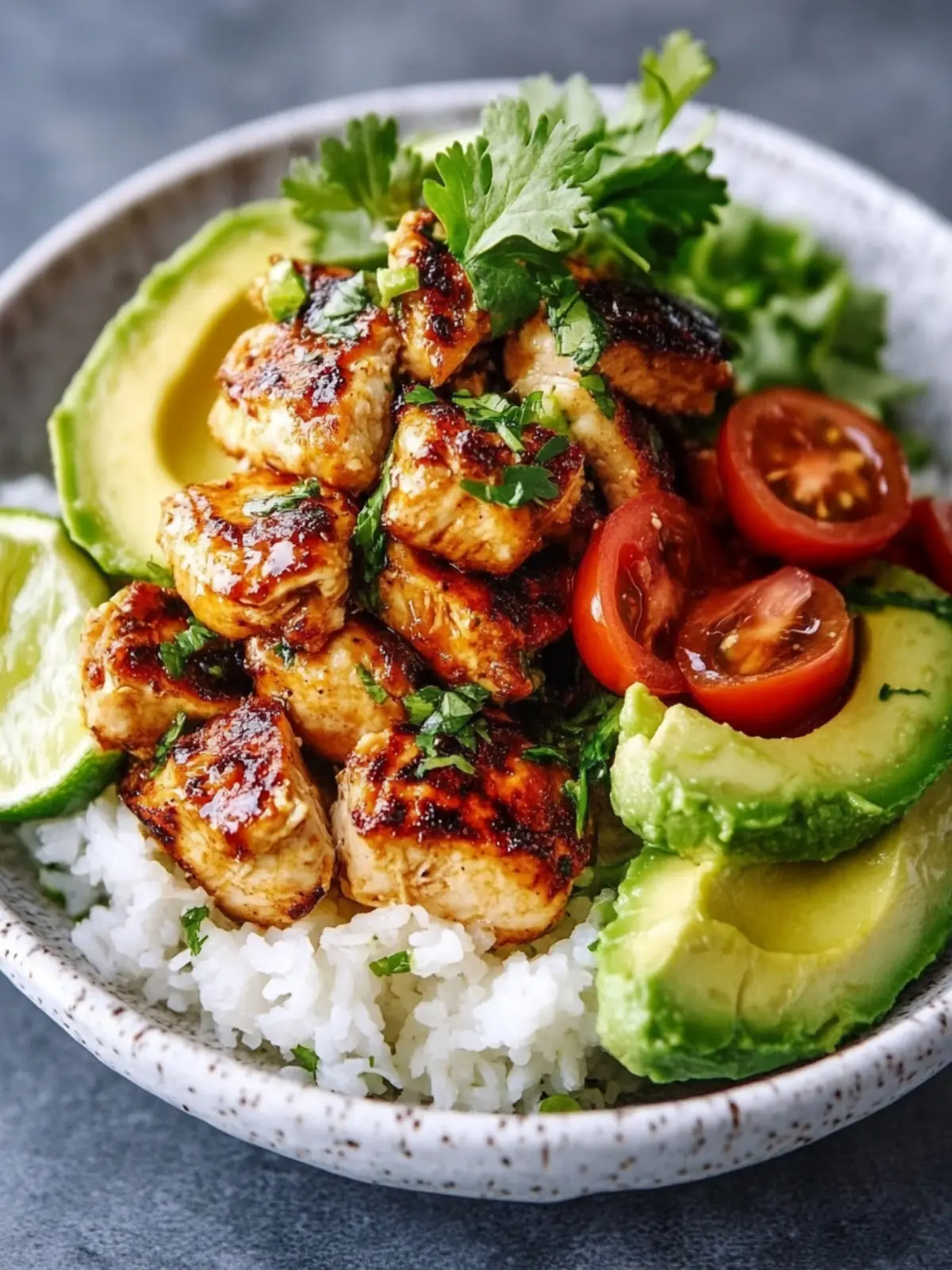 Honey Lime Chicken Avocado Bowls Easy Healthy Dinner