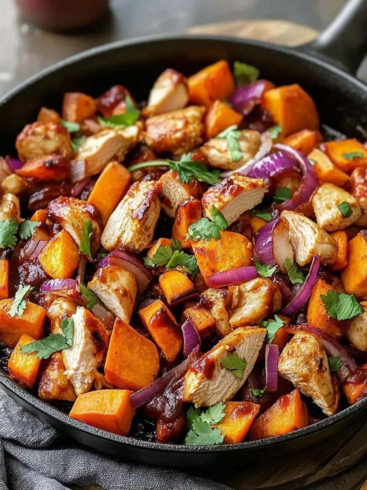 BBQ Chicken Sweet Potato Skillet – Your Easy One-Pan Wonder 2 BBQ Chicken Sweet Potato Skillet – Easy One-Pan Dinner