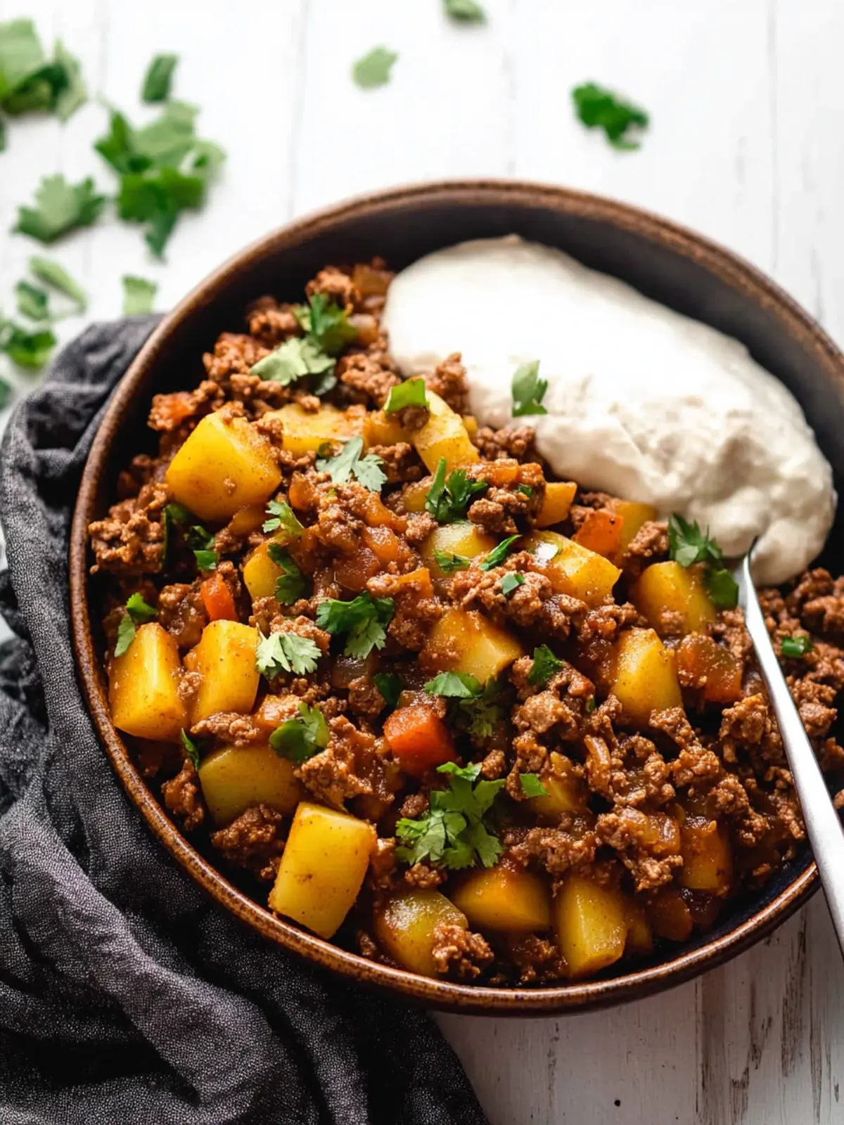 Savor Mexican Picadillo: Flavorful Beef & Potato Skillet Delight 2 Mexican Picadillo (Beef & Potato)