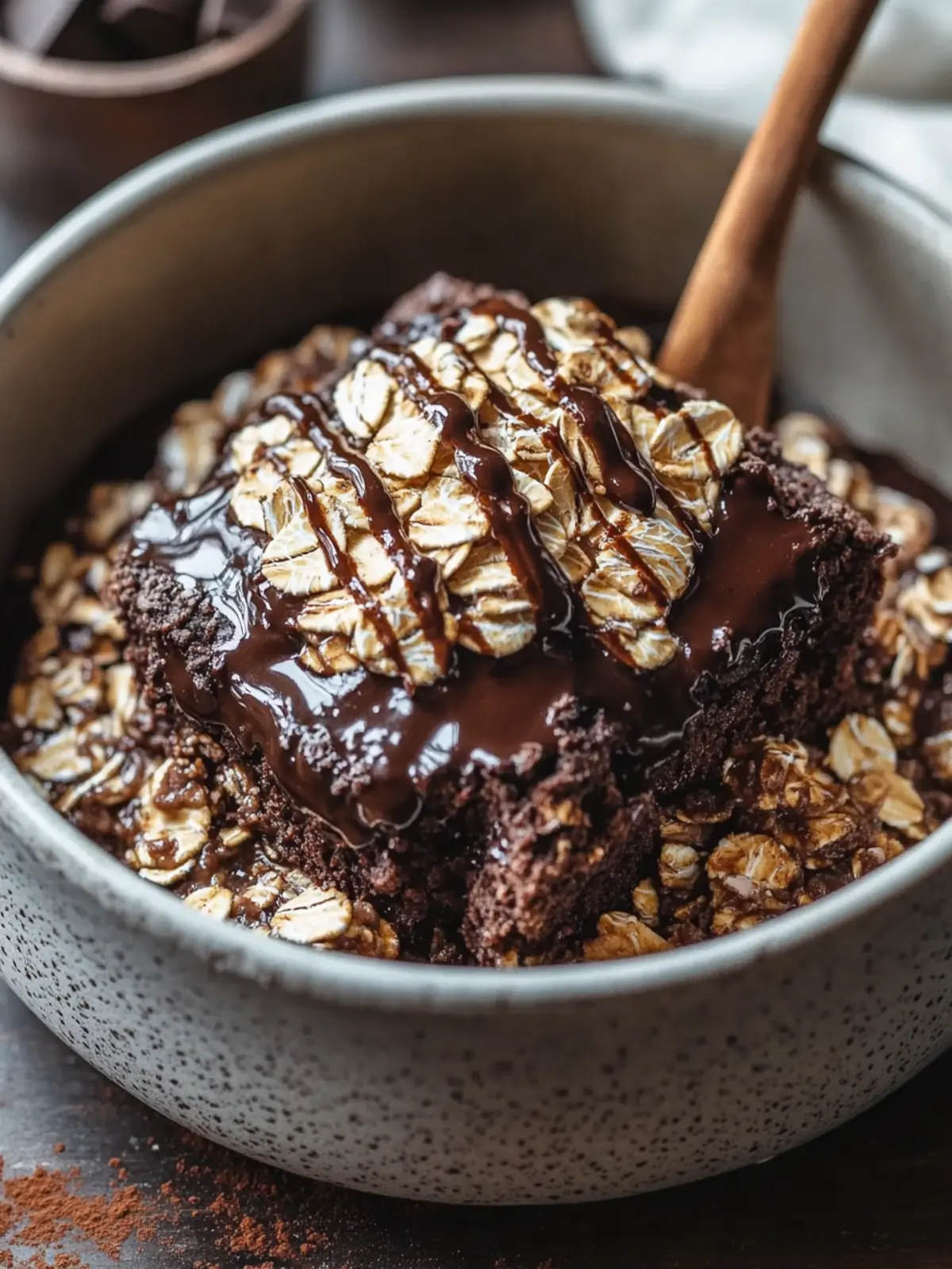 Fudgy Chocolate Baked Oats for a Guilt-Free Chocolate Fix 2 Fudgy Chocolate Baked Oats