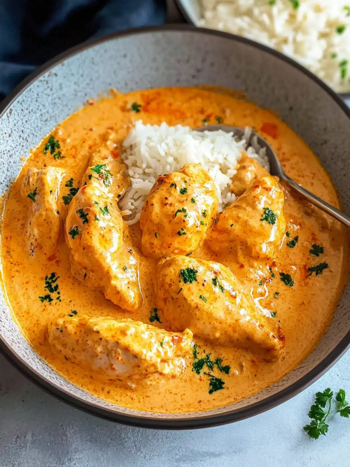 Creamy Paprika Chicken with Rice