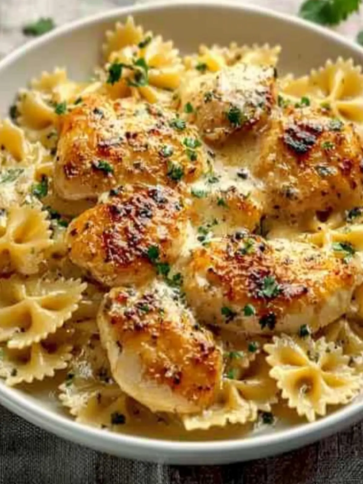 Garlic Butter Chicken with Bowtie Pasta: Family Dinner Winner 5 Garlic Butter Chicken with Bowtie Pasta