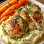 Creamy Herb Chicken with Mashed Potatoes & Glazed Carrots Delight 7 Creamy Herb Chicken with Mashed Potatoes & Glazed Carrots