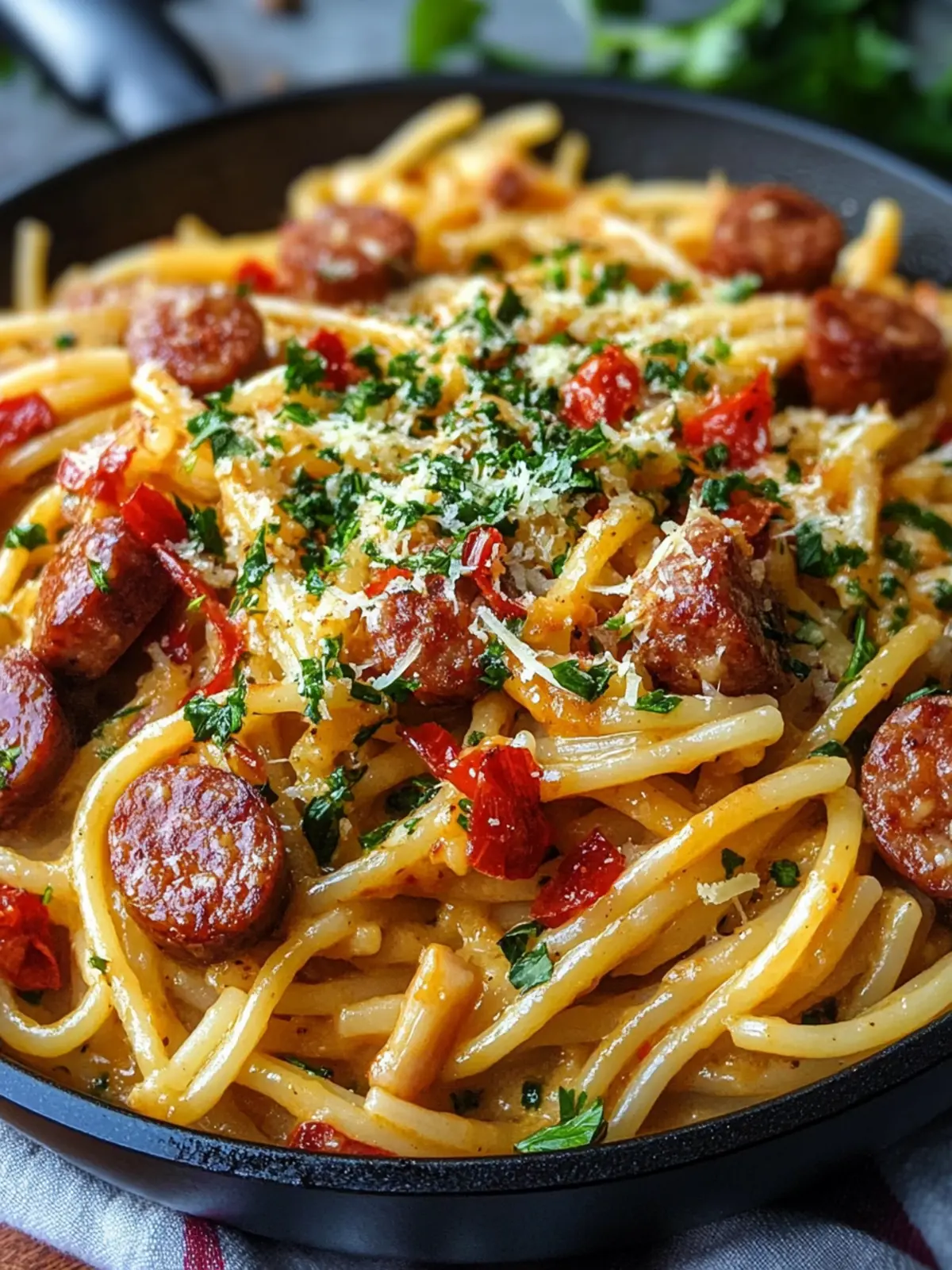 Sticky Garlic Butter Smoky Parmesan Sausage Pasta Skillet Magic 5 Sticky Garlic Butter Smoky Parmesan Sausage Pasta Skillet