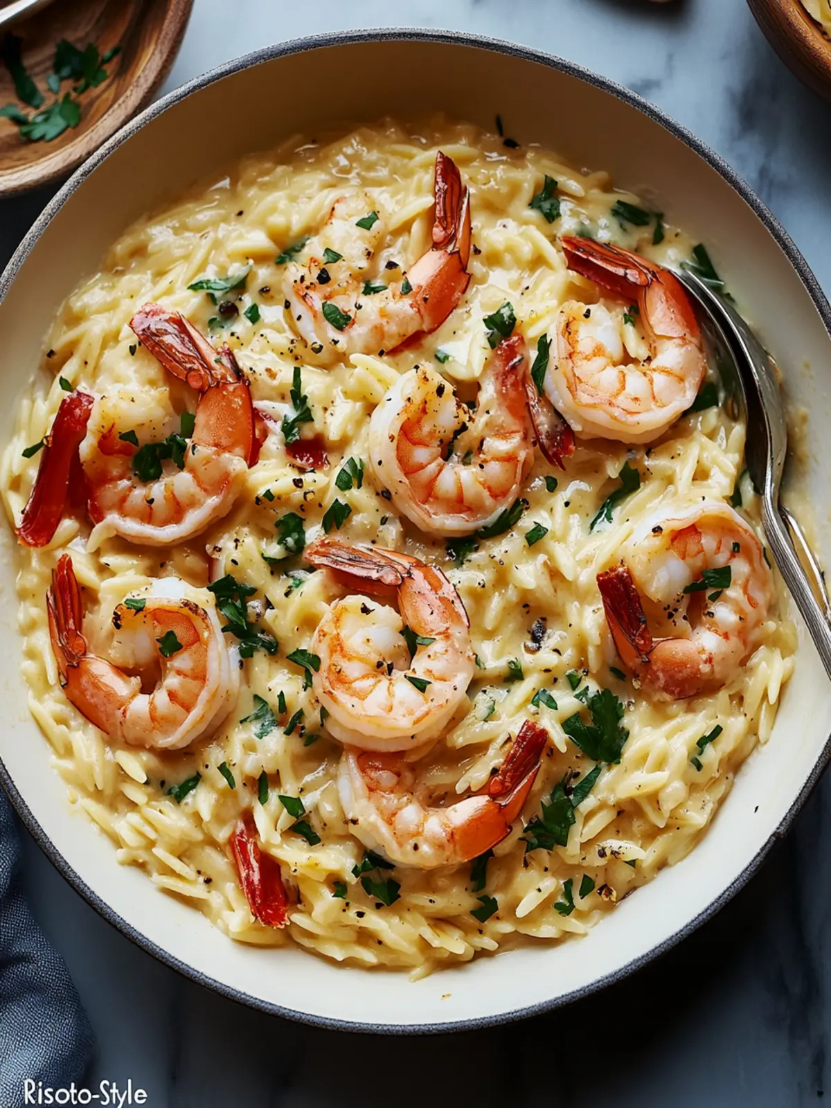 Creamy Garlic Shrimp Orzo The Ultimate One-Pot Comfort Meal 3 Creamy Garlic Shrimp Orzo (The “Risotto-Style” One-Pot Meal)