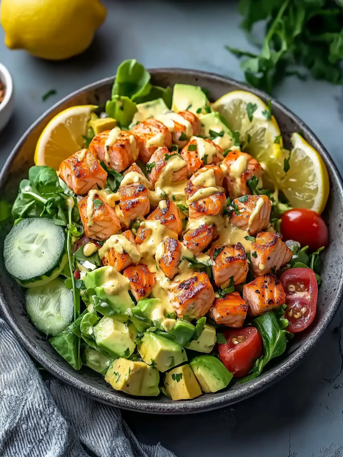 Creamy Bang Bang Salmon Salad: Quick, Spicy & So Fresh 3 Creamy Bang Bang Salmon Salad