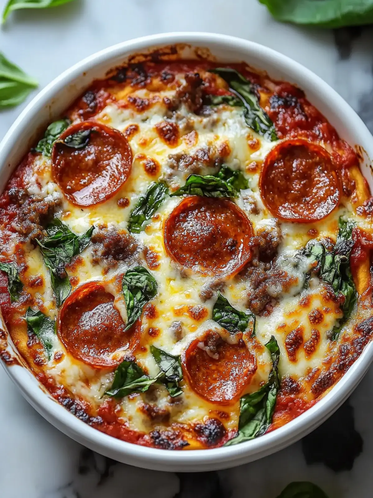 Low-Carb Crustless Pizza Bowl: A Cheesy Family Favorite 4 Low-Carb Crustless Pizza Bowl